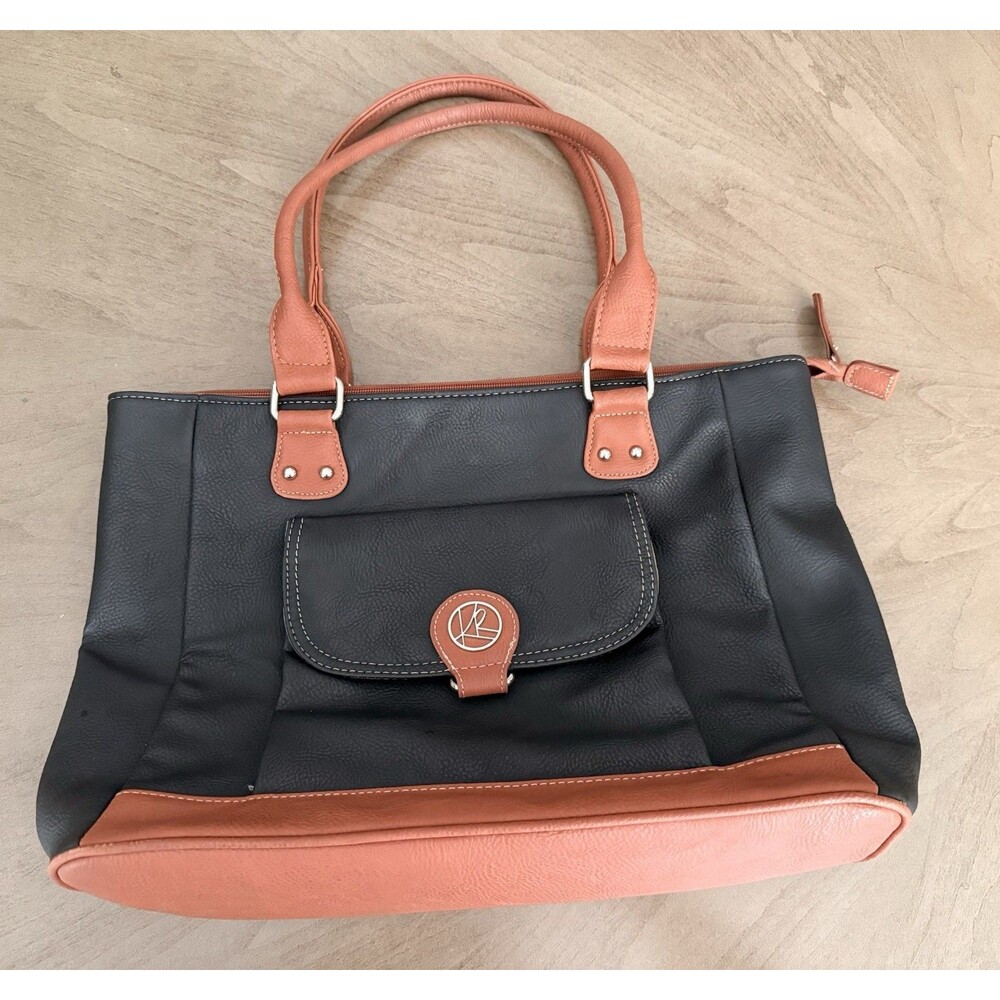 Kim Rogers Large Purse Laptop Bag. Vinyl Outside And Polyester Inside. EUC